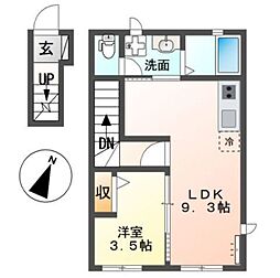 エクレール 1LDKの間取図画像