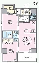 ARKMARK成増 2LDKの間取図画像