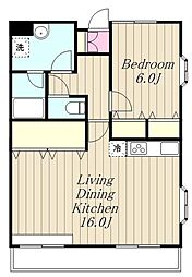 レソール 2LDKの間取図画像