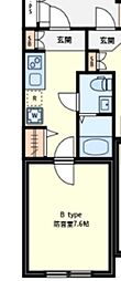 ラシクラス氷川台 1Kの間取図画像