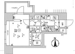 スカイコート江東住吉 1Kの間取図画像