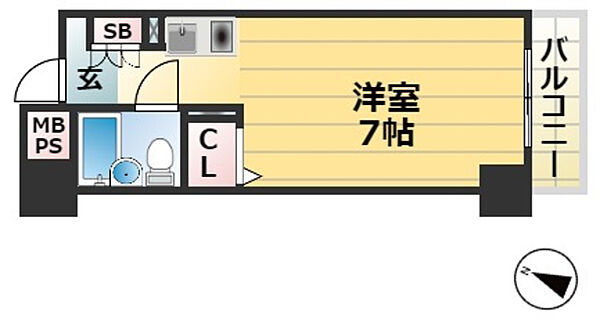 兵庫県神戸市灘区福住通５丁目(賃貸マンション1K・7階・16.68㎡)の写真 その2