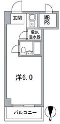 DIKマンション新橋 ワンルームの間取図画像