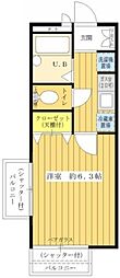 FTホーム桜上水 1Kの間取図画像