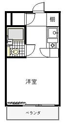 トップ南流山 ワンルームの間取図画像