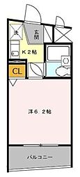 スターフィールド 1Kの間取図画像