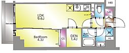 足立区西新井栄町3丁目マンション 1SLDKの間取図画像