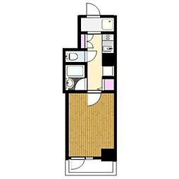 プレールドゥーク蒲田2 6階1Kの間取り