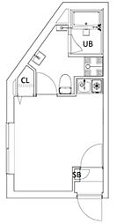 MAXIV CITY新江古田 1階ワンルームの間取り
