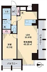 ＴＯＫＩＯ国立タワー 4階1LDKの間取り