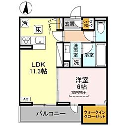 fortuna duo 1階1LDKの間取り
