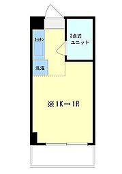 レジデンスカープ厚木 ワンルームの間取図画像