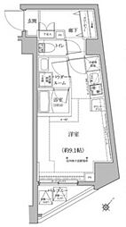 パティーナ桜台DUO 4階ワンルームの間取り