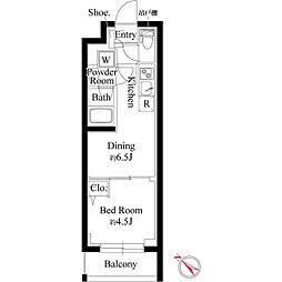 (仮称)プラチナスクエア赤羽 2階1DKの間取り