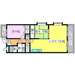 エースワン粕屋 303 3階2LDKの間取り