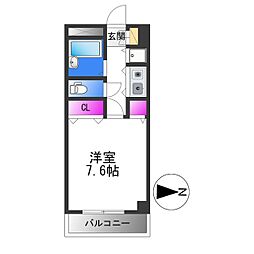 サンモール 1Kの間取図画像