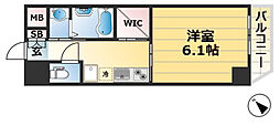 CRESTTAPP神戸三宮 1Kの間取図画像