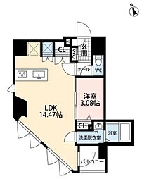 アーテルステラ巣鴨 1LDKの間取図画像