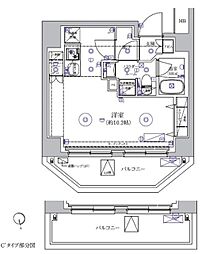 RELUXIA CITY森下 5階ワンルームの間取り