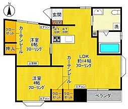 ファミール鈴木 2LDKの間取図画像