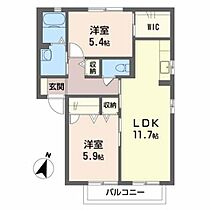 Ｋ－ＨＡＵＳ　I棟 A0202 ｜ 徳島県鳴門市撫養町北浜字宮の東40-1（賃貸アパート2LDK・2階・57.07㎡） その2