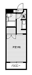 孝友第6ビル ワンルームの間取図画像
