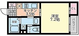 グランアレグリア西川口 1Kの間取図画像