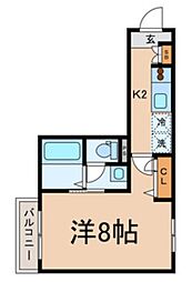 ラプリマヴェーラ 1Kの間取図画像