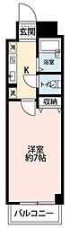 ワイズハウス 1Kの間取図画像