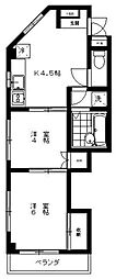 コーポエーリエル 2Kの間取図画像