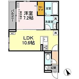 リベラマーロ5 1LDKの間取図画像