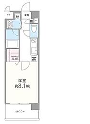 シェリールコート 1Kの間取図画像