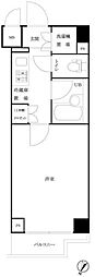 ルーブル武蔵小杉弐番館 1Kの間取図画像