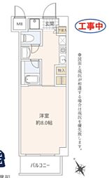 三沢NKマンション 1Kの間取図画像