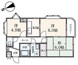 アメニティ相模原 3Kの間取図画像