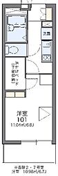 レオパレスエンジェル柏 1Kの間取図画像