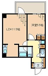 レジディア文京音羽 3階1LDKの間取り