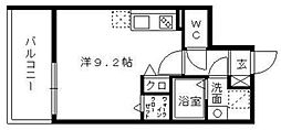 グランフォーレ西新アネックス ワンルームの間取図画像