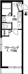 マーベラス 1Kの間取図画像