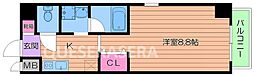 イーストクレセント 1Kの間取図画像
