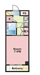シャロン小手指 1Kの間取図画像