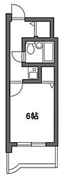 リズ生田 1Kの間取図画像