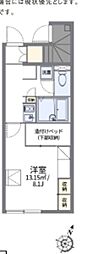 レオパレスリムジン 1Kの間取図画像