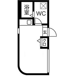 Ludens中村橋 ワンルームの間取図画像