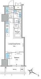 ルフォンプログレ北新宿 1LDKの間取図画像