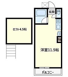 スタンザ ワンルームの間取図画像