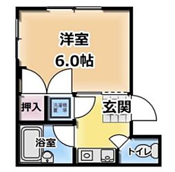 メゾンタチバナ 1Kの間取図画像