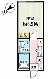 (仮称)キャメル久米川4 1Kの間取図画像