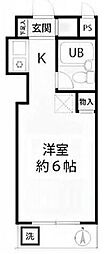 スカイコート高砂 ワンルームの間取図画像
