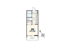 ＭＥＬＤＩＡ新座II 2階1Kの間取り